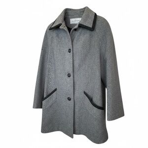 Mackintosh Women’s 100% Wool Coat Gray Single Breasted